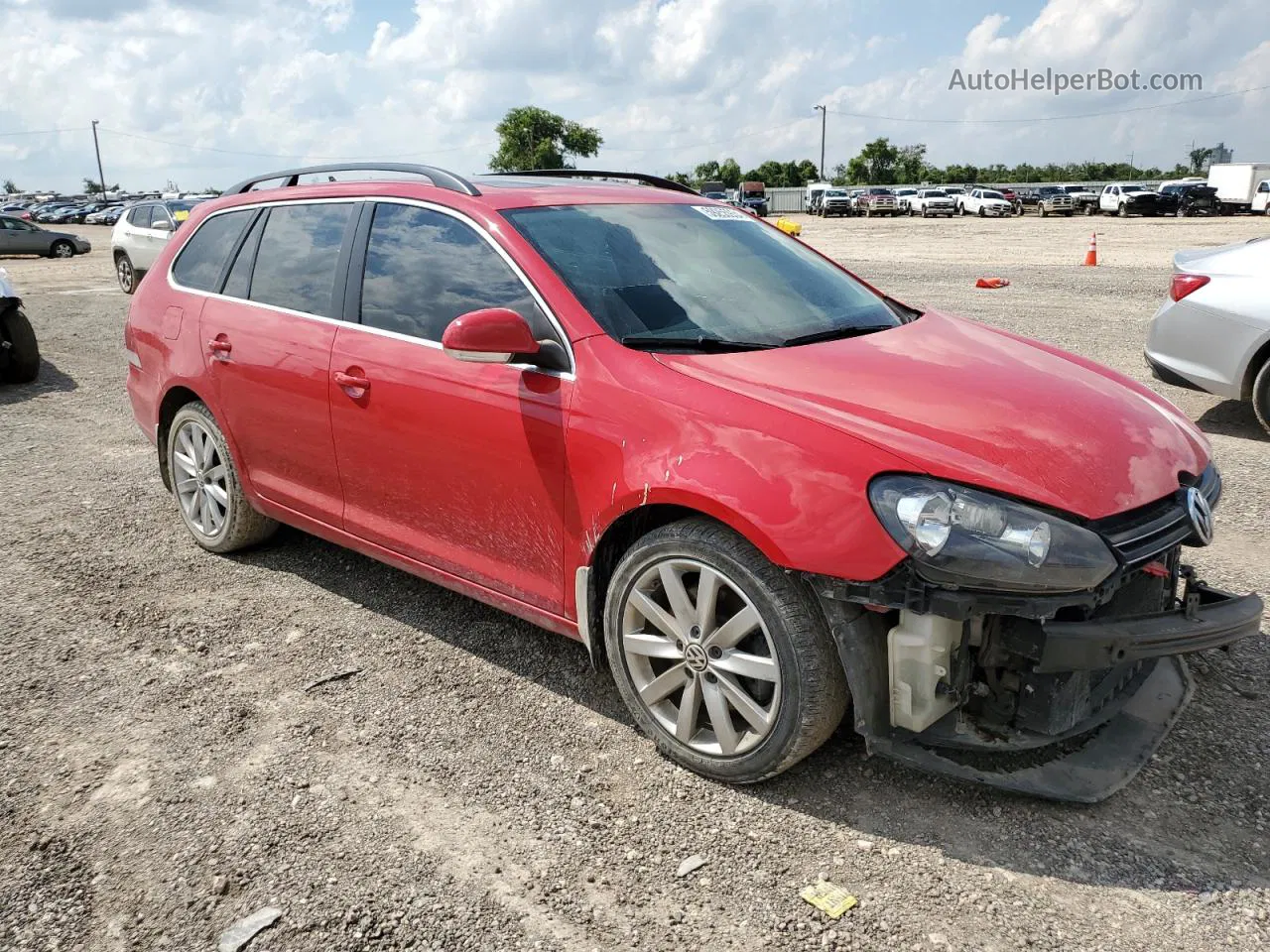 2012 Volkswagen Jetta Tdi Red vin: 3VWPL7AJ7CM601538