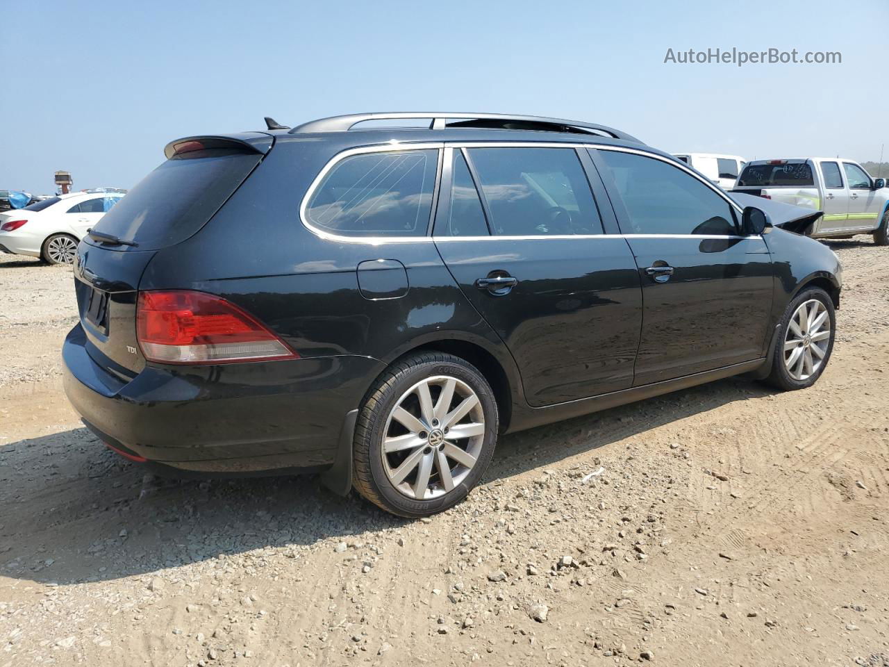 2012 Volkswagen Jetta Tdi Black vin: 3VWPL7AJ7CM673405