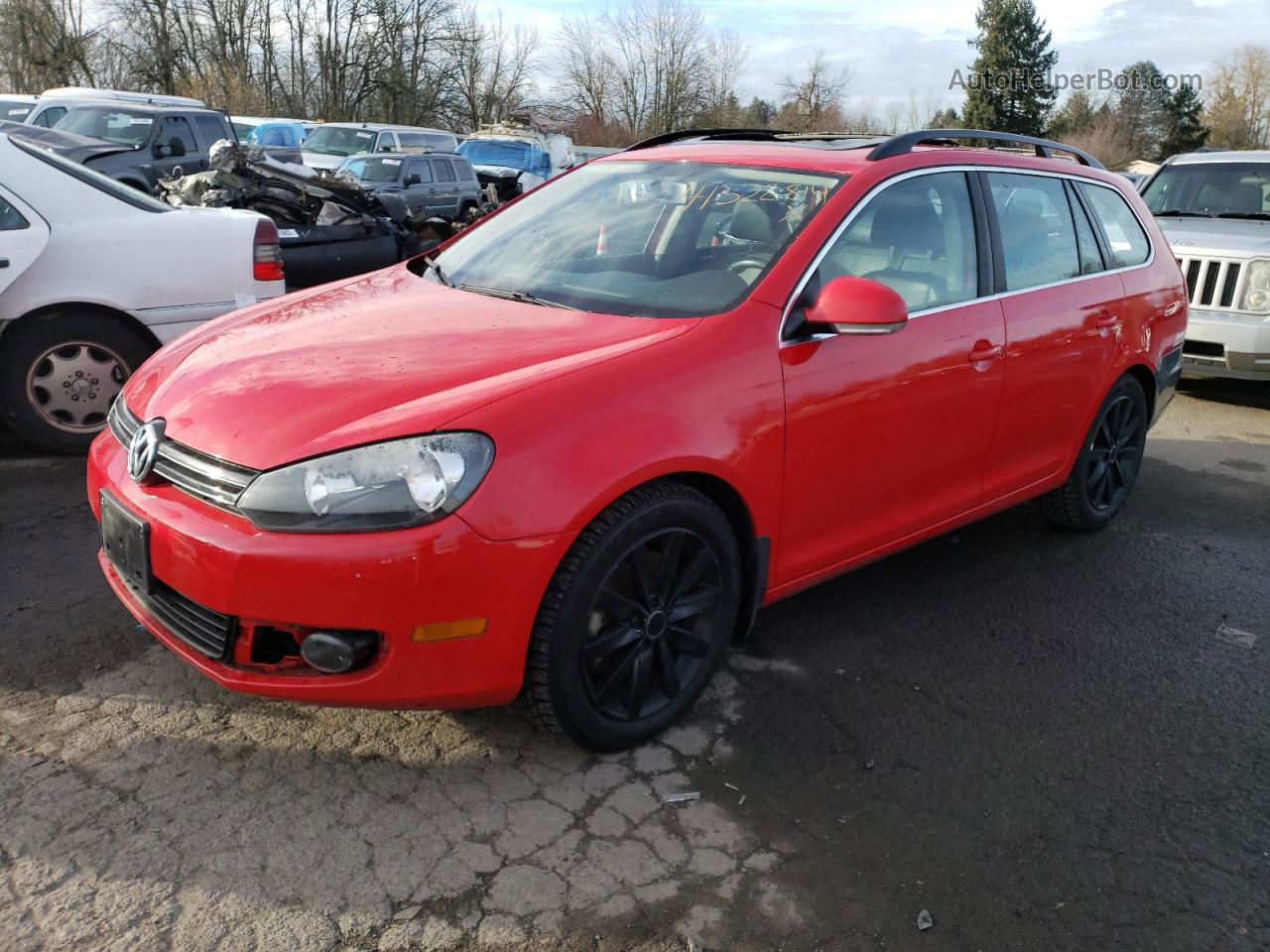 2013 Volkswagen Jetta Tdi Red vin: 3VWPL7AJ7DM605476