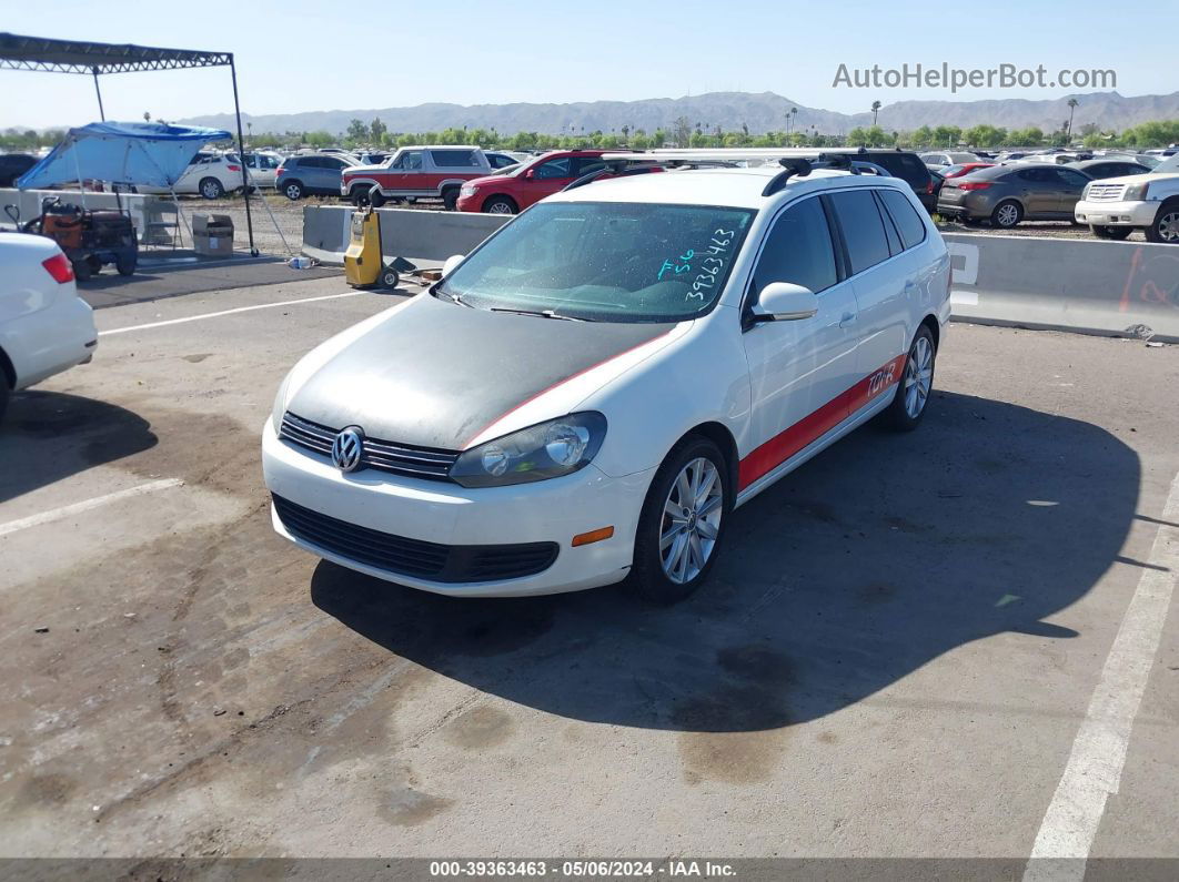 2013 Volkswagen Jetta Sportwagen 2.0l Tdi White vin: 3VWPL7AJ7DM644293