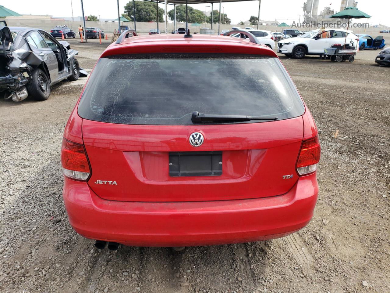 2012 Volkswagen Jetta Tdi Red vin: 3VWPL7AJ8CM614153