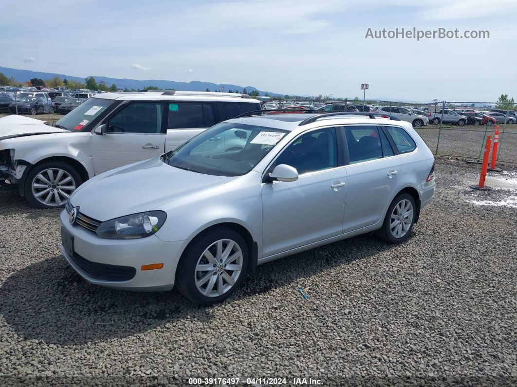 2014 Volkswagen Jetta Sportwagen 2.0l Tdi Silver vin: 3VWPL7AJ8EM603544