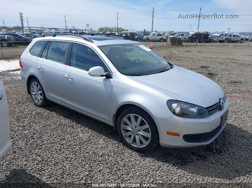 2014 Volkswagen Jetta Sportwagen 2.0l Tdi Silver vin: 3VWPL7AJ8EM603544