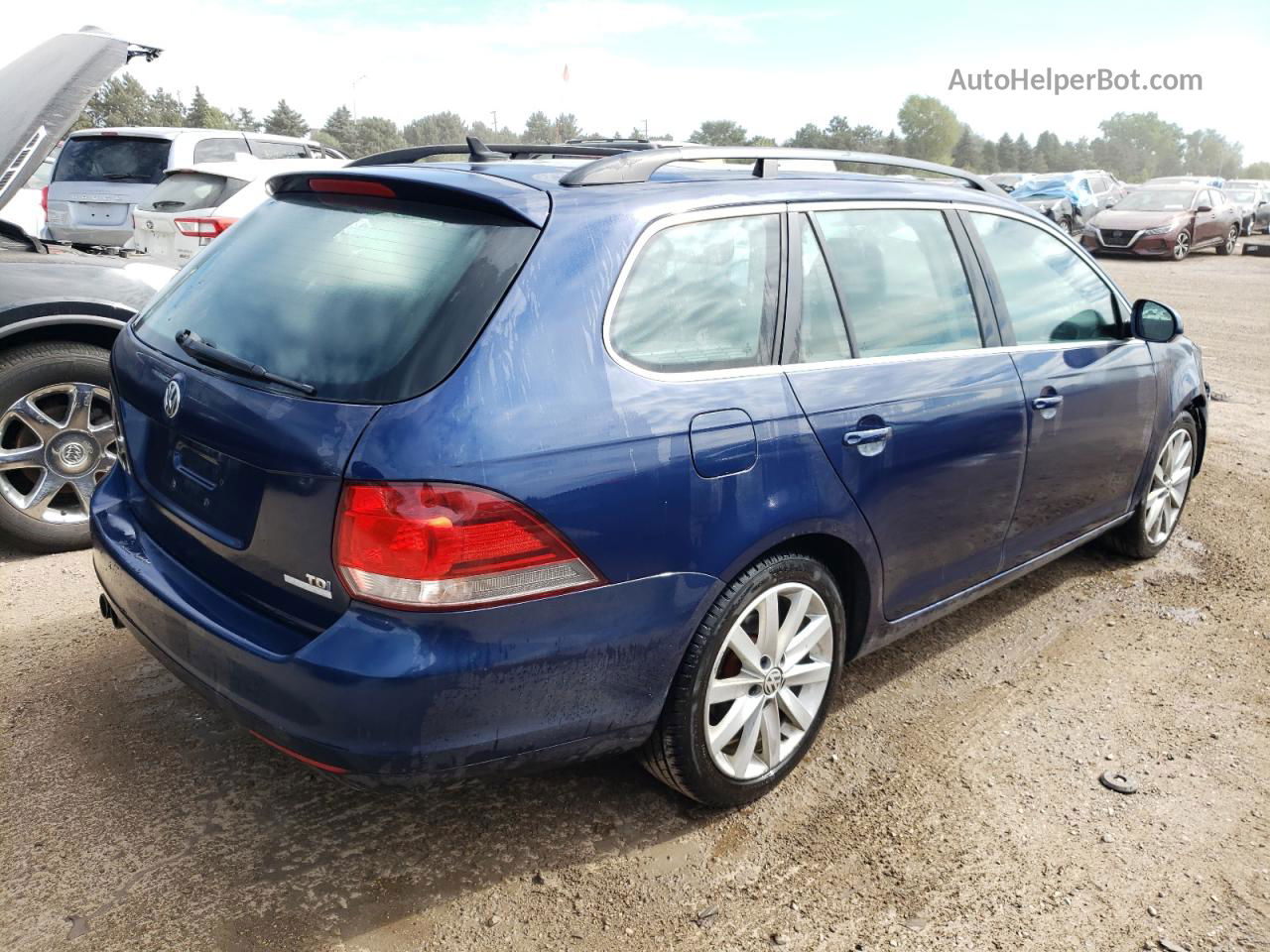 2014 Volkswagen Jetta Tdi Синий vin: 3VWPL7AJ8EM623728