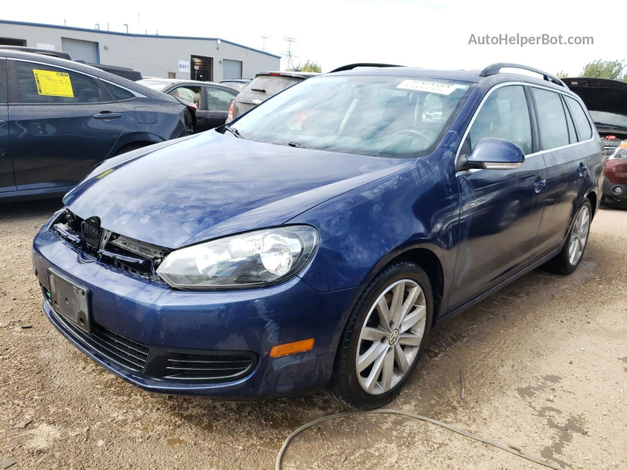 2014 Volkswagen Jetta Tdi Синий vin: 3VWPL7AJ8EM623728