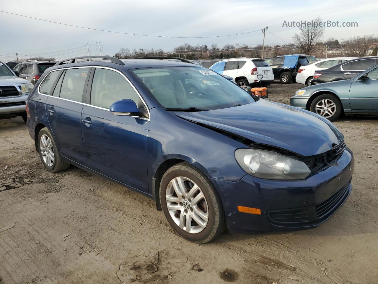 2011 Volkswagen Jetta Tdi Blue vin: 3VWPL7AJ9BM606271