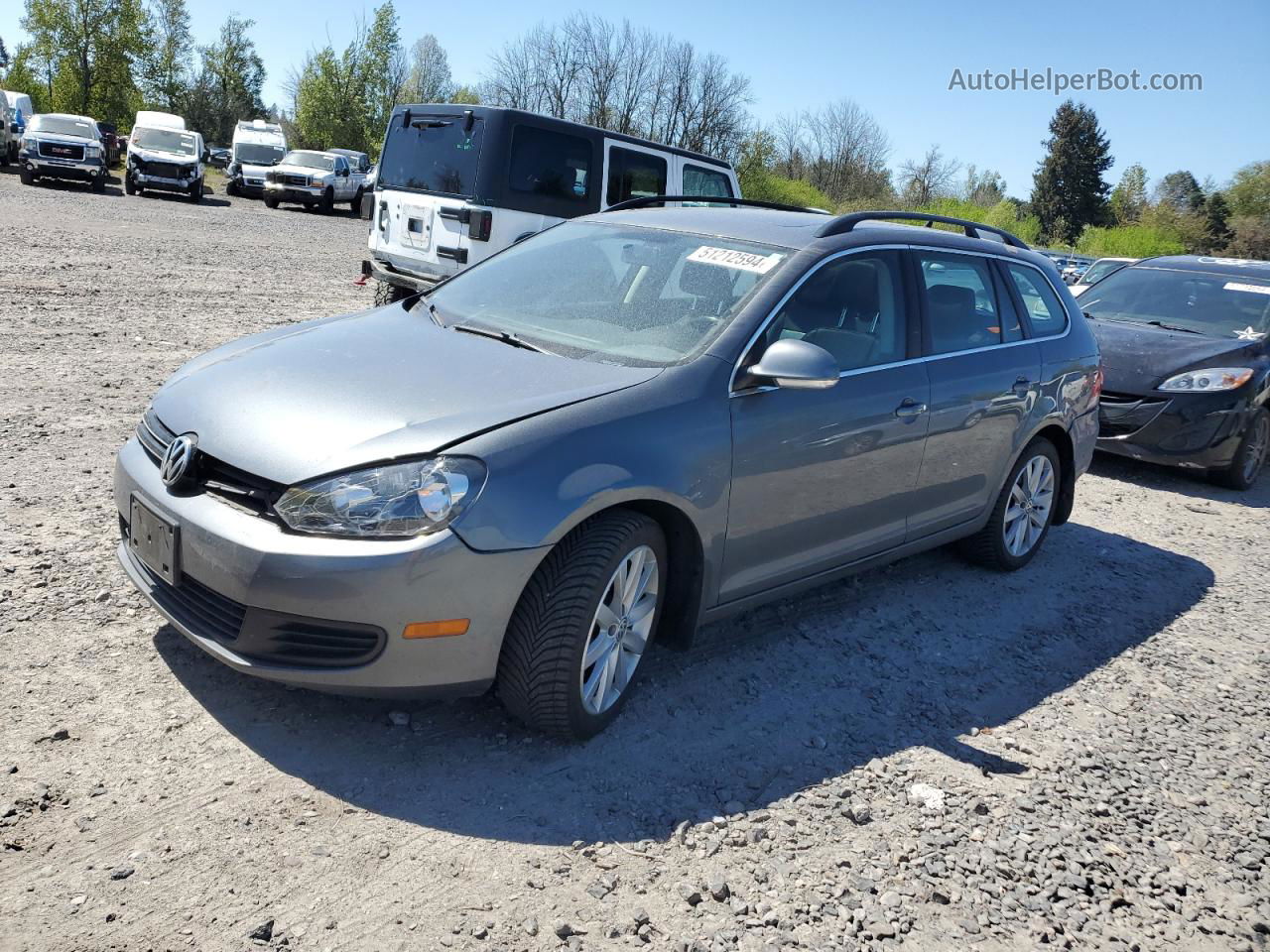 2012 Volkswagen Jetta Tdi Gray vin: 3VWPL7AJ9CM713497