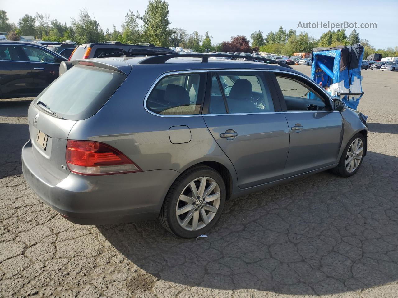 2013 Volkswagen Jetta Tdi Gray vin: 3VWPL7AJ9DM611537