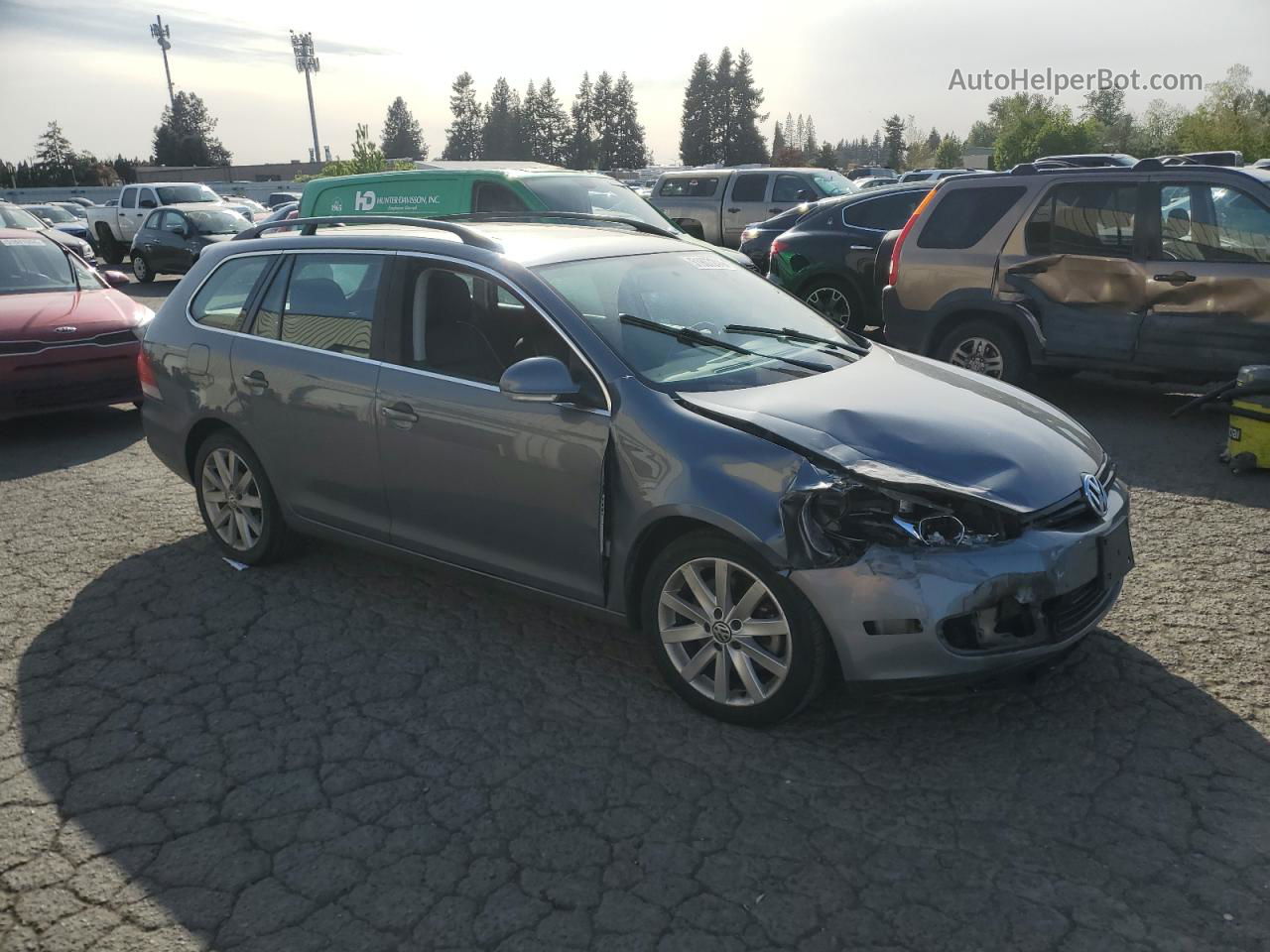 2013 Volkswagen Jetta Tdi Gray vin: 3VWPL7AJ9DM611537