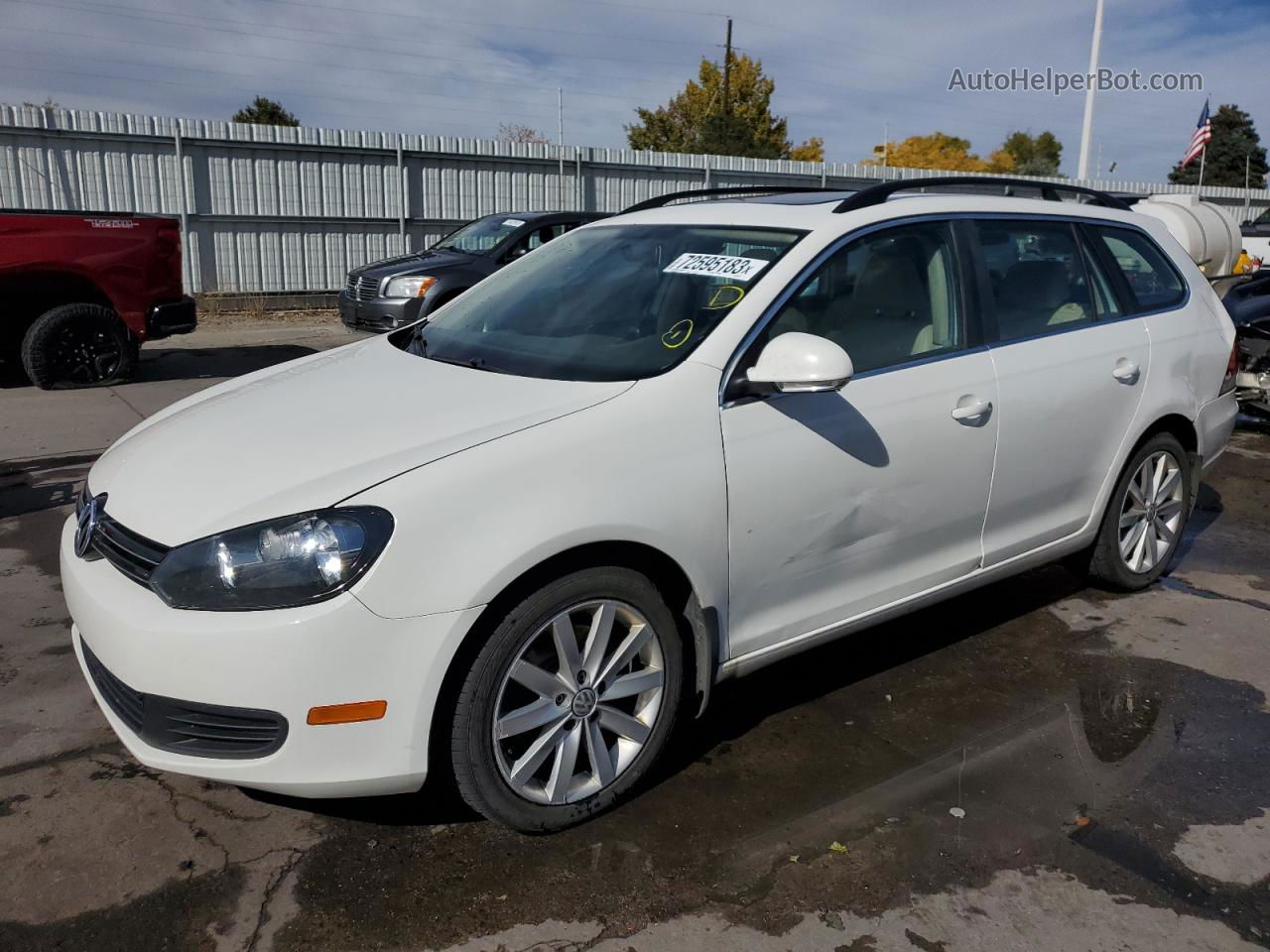 2013 Volkswagen Jetta Tdi White vin: 3VWPL7AJ9DM692135