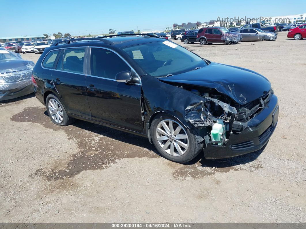 2014 Volkswagen Jetta Sportwagen 2.0l Tdi Black vin: 3VWPL7AJ9EM600605