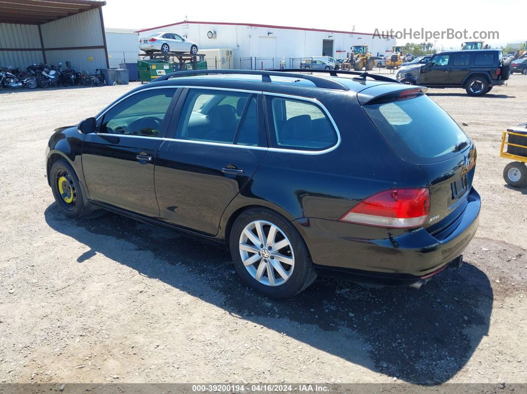 2014 Volkswagen Jetta Sportwagen 2.0l Tdi Black vin: 3VWPL7AJ9EM600605