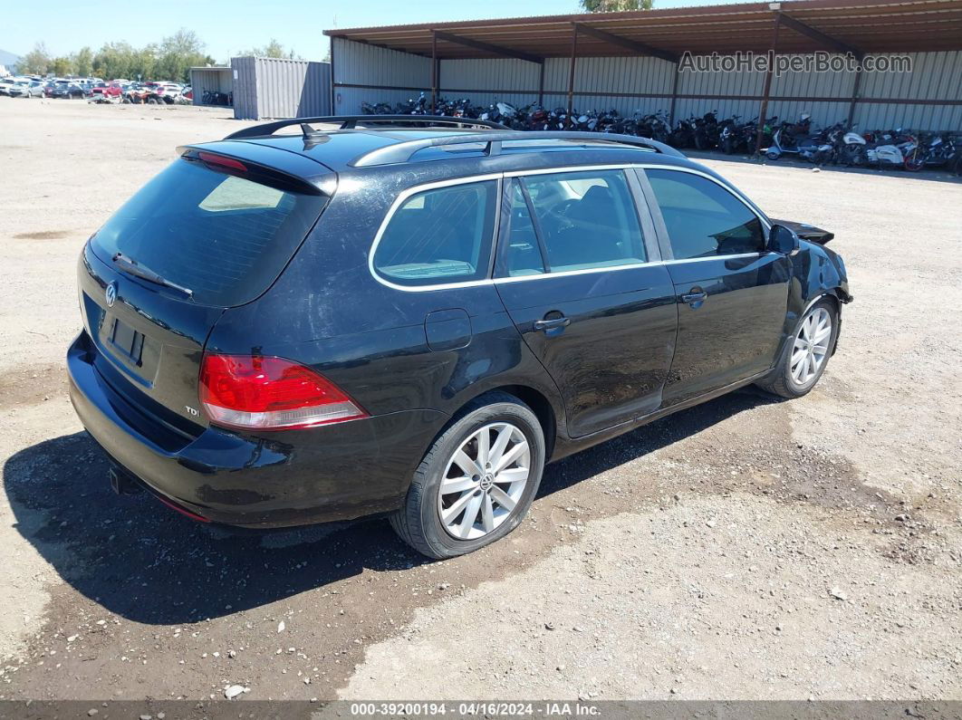 2014 Volkswagen Jetta Sportwagen 2.0l Tdi Black vin: 3VWPL7AJ9EM600605