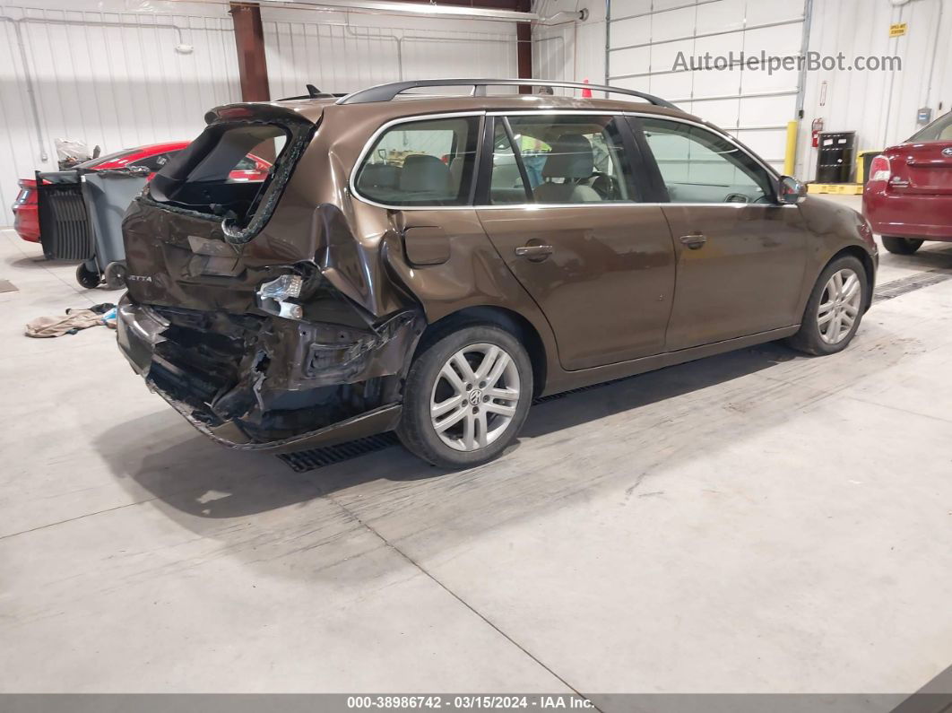 2011 Volkswagen Jetta Sportwagen 2.0l Tdi Brown vin: 3VWPL7AJXBM608532