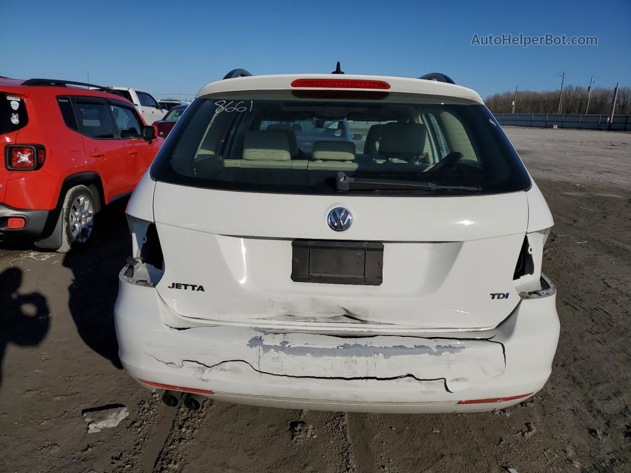 2011 Volkswagen Jetta Tdi White vin: 3VWPL7AJXBM630238