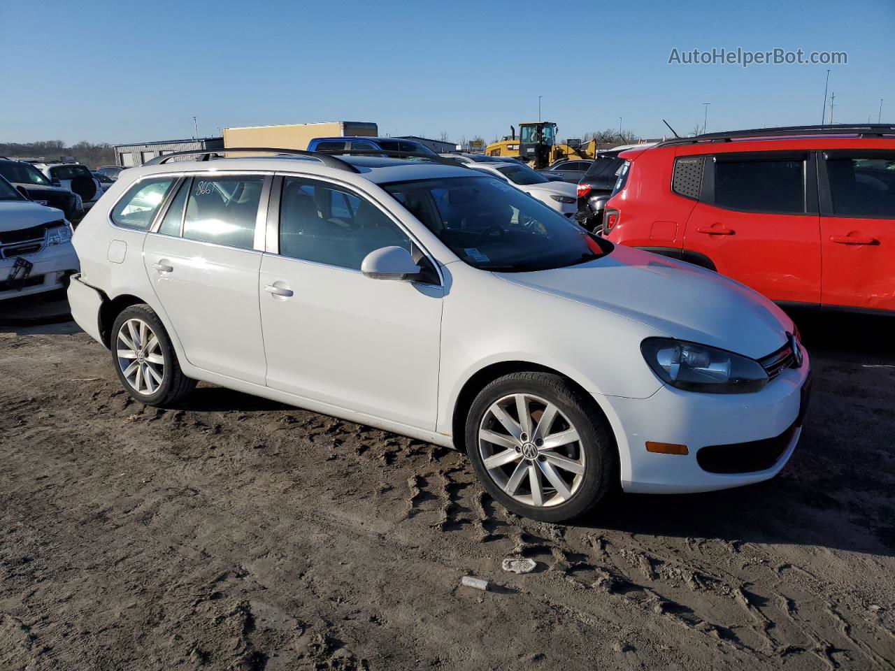 2011 Volkswagen Jetta Tdi White vin: 3VWPL7AJXBM630238