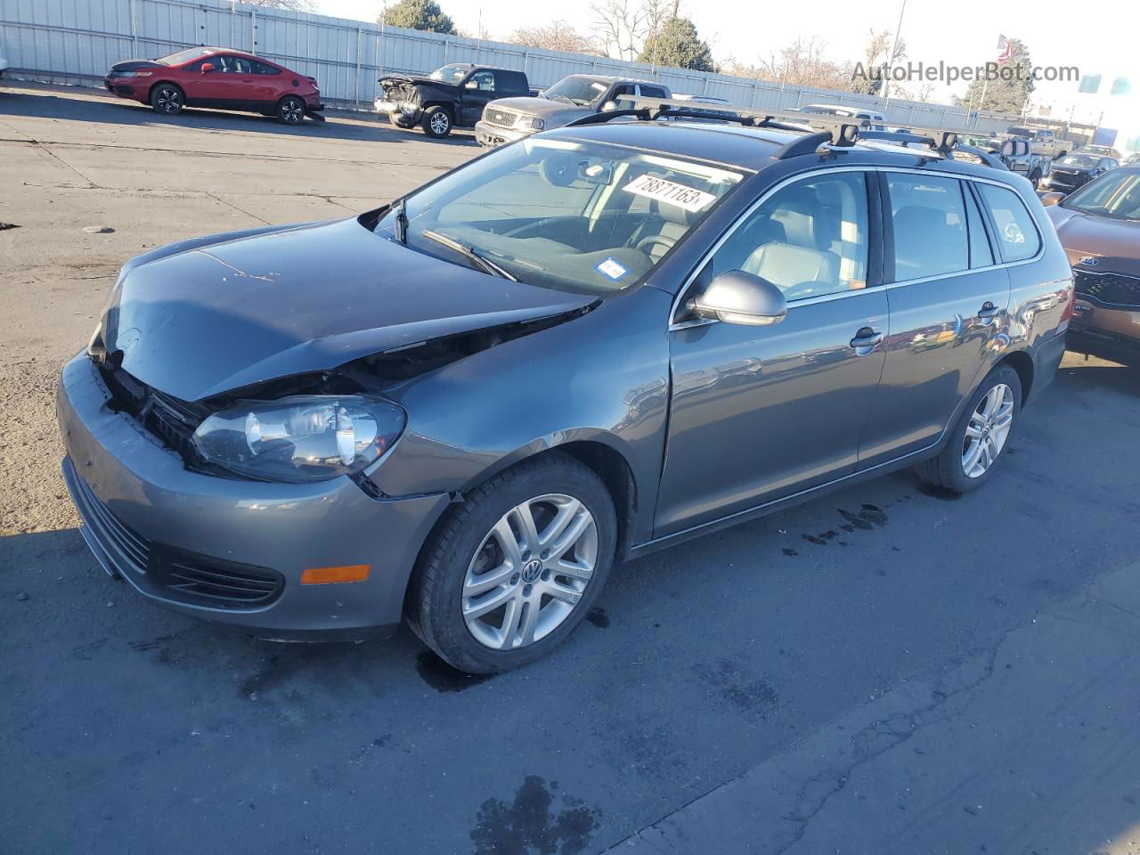 2012 Volkswagen Jetta Tdi Gray vin: 3VWPL7AJXCM695169