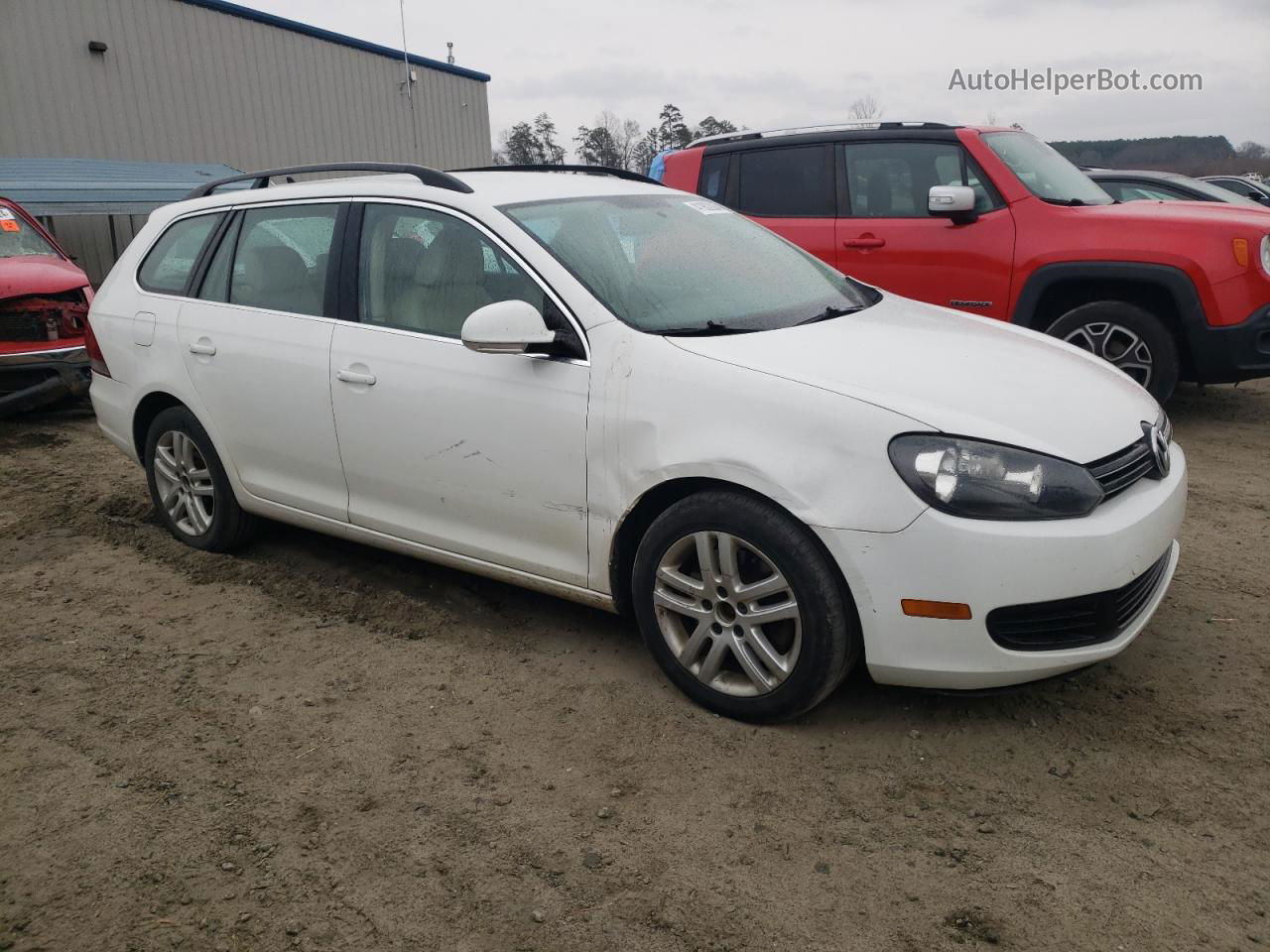 2014 Volkswagen Jetta Tdi White vin: 3VWPL7AJXEM626243