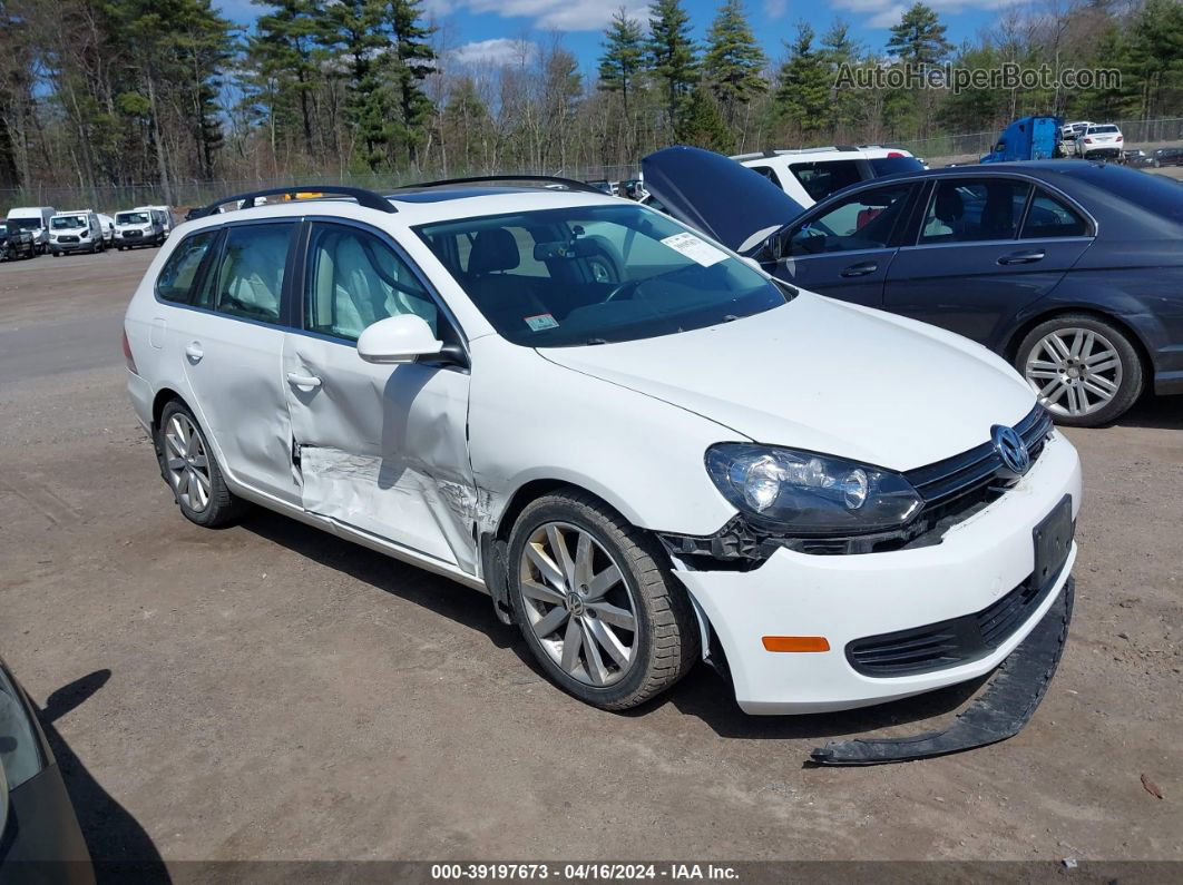 2014 Volkswagen Jetta Sportwagen 2.5l Se White vin: 3VWPP7AJ1EM621114