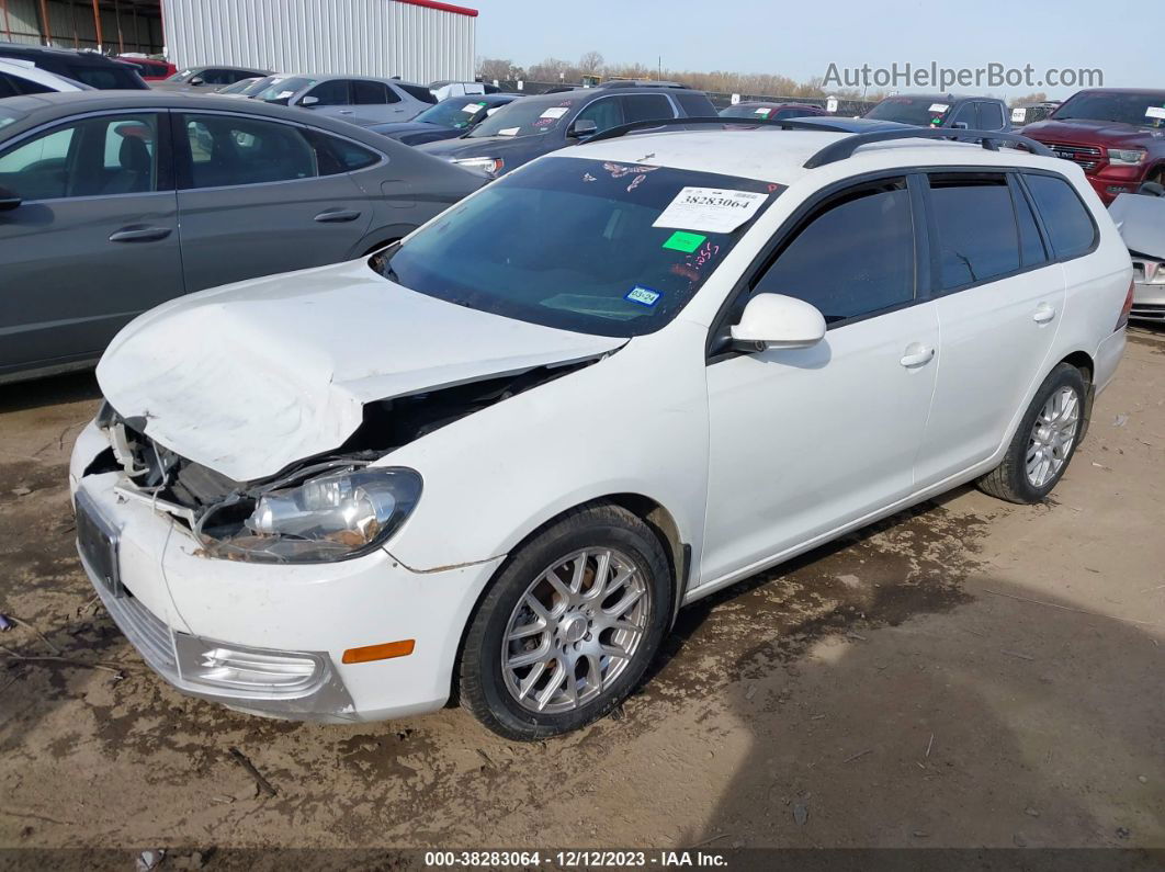 2013 Volkswagen Jetta Sportwagen 2.5l S White vin: 3VWPP7AJ2DM676976