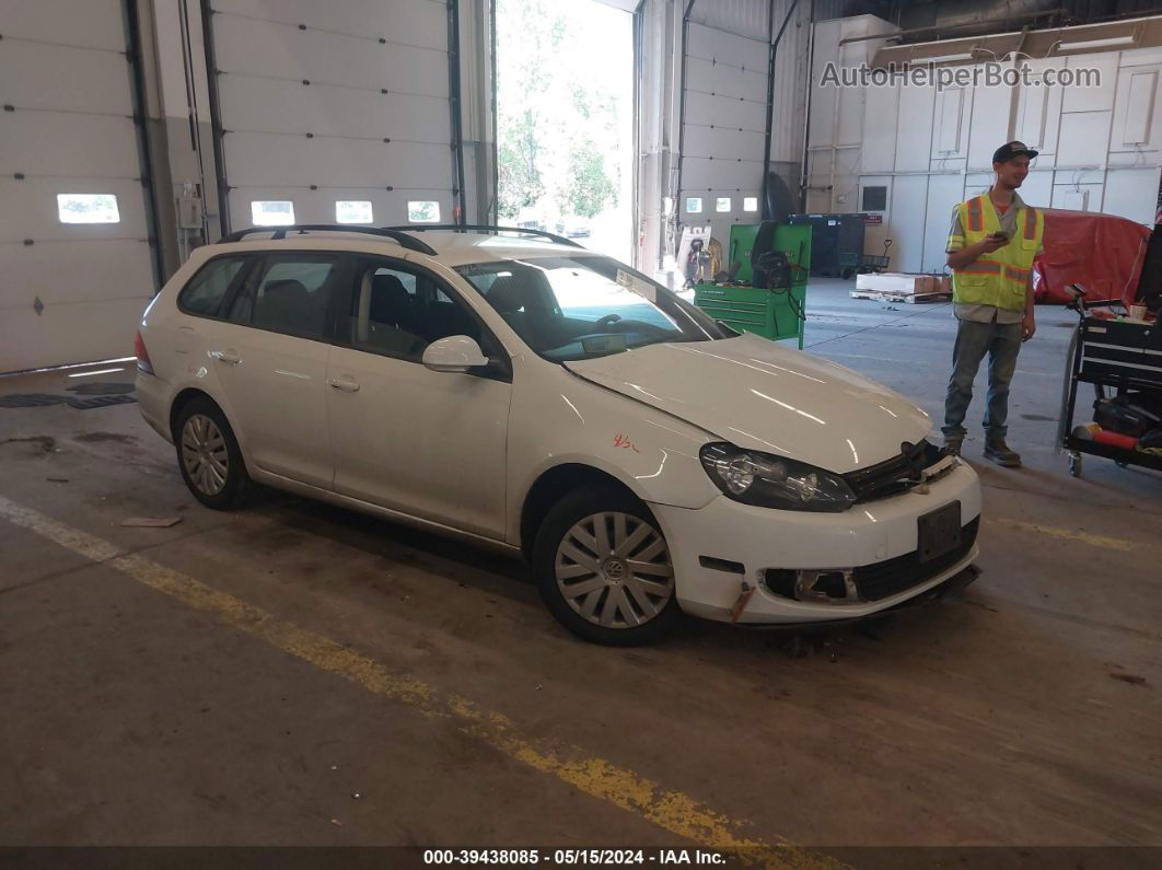 2014 Volkswagen Jetta Sportwagen 2.5l S White vin: 3VWPP7AJXEM621869