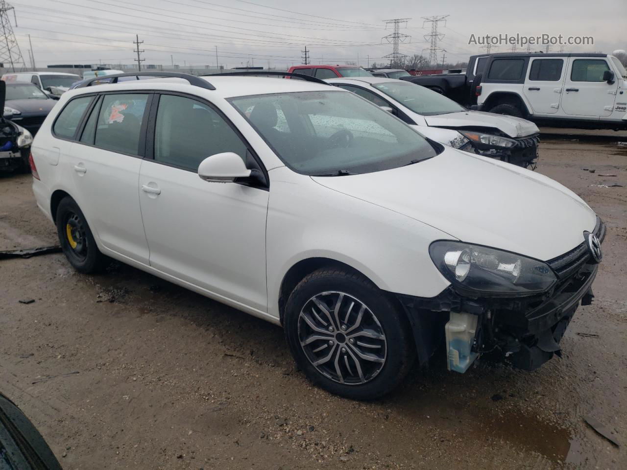 2011 Volkswagen Jetta S White vin: 3VWPX7AJ0BM601433