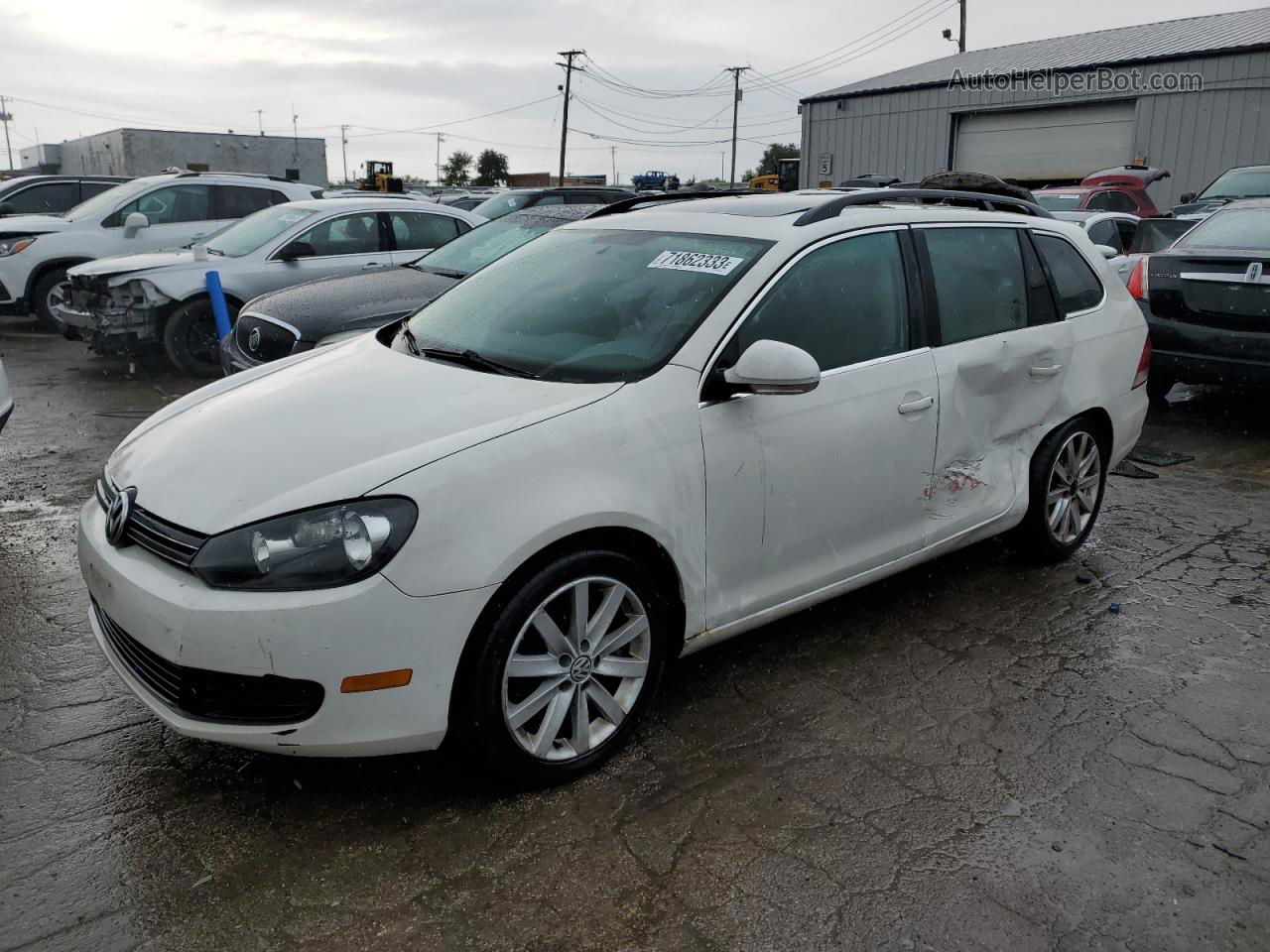 2011 Volkswagen Jetta S White vin: 3VWPX7AJ3BM636709