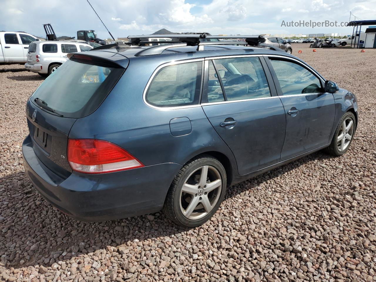 2009 Volkswagen Jetta Se Blue vin: 3VWPZ71K19M255308