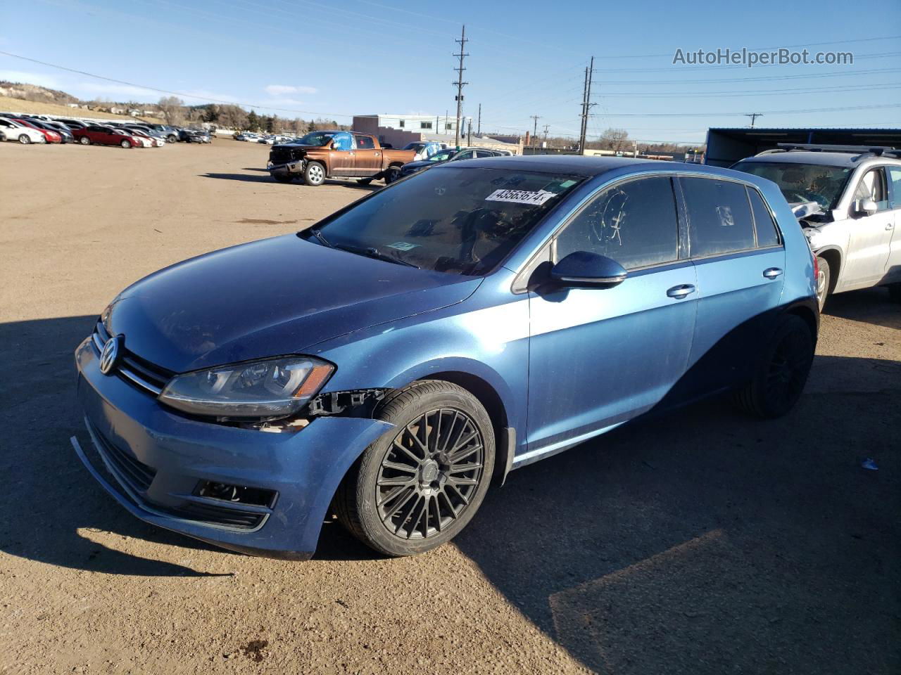 2015 Volkswagen Golf Tdi Blue vin: 3VWRA7AU0FM039236