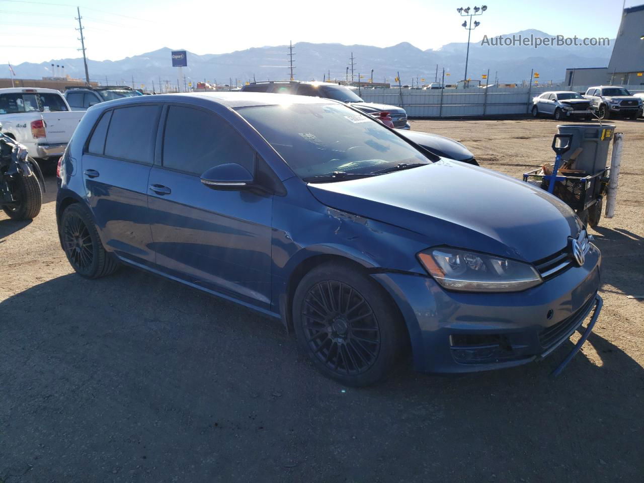 2015 Volkswagen Golf Tdi Blue vin: 3VWRA7AU0FM039236