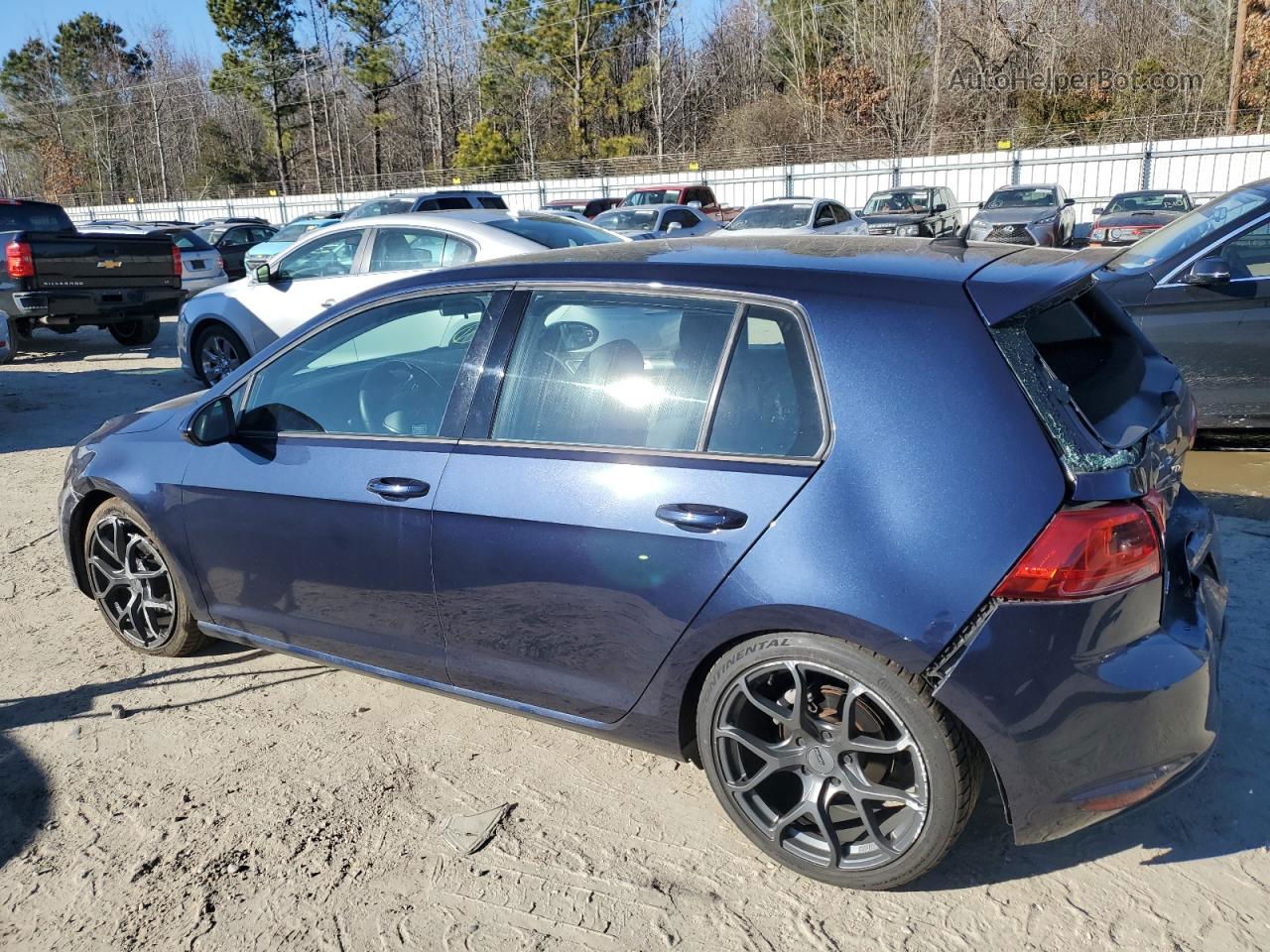 2015 Volkswagen Golf Tdi Blue vin: 3VWRA7AU1FM050049