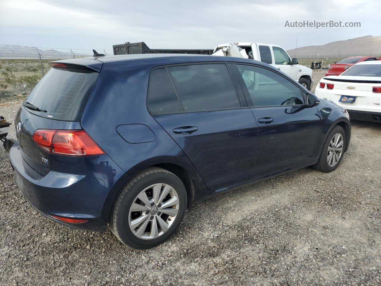 2015 Volkswagen Golf Tdi Blue vin: 3VWRA7AU2FM041165