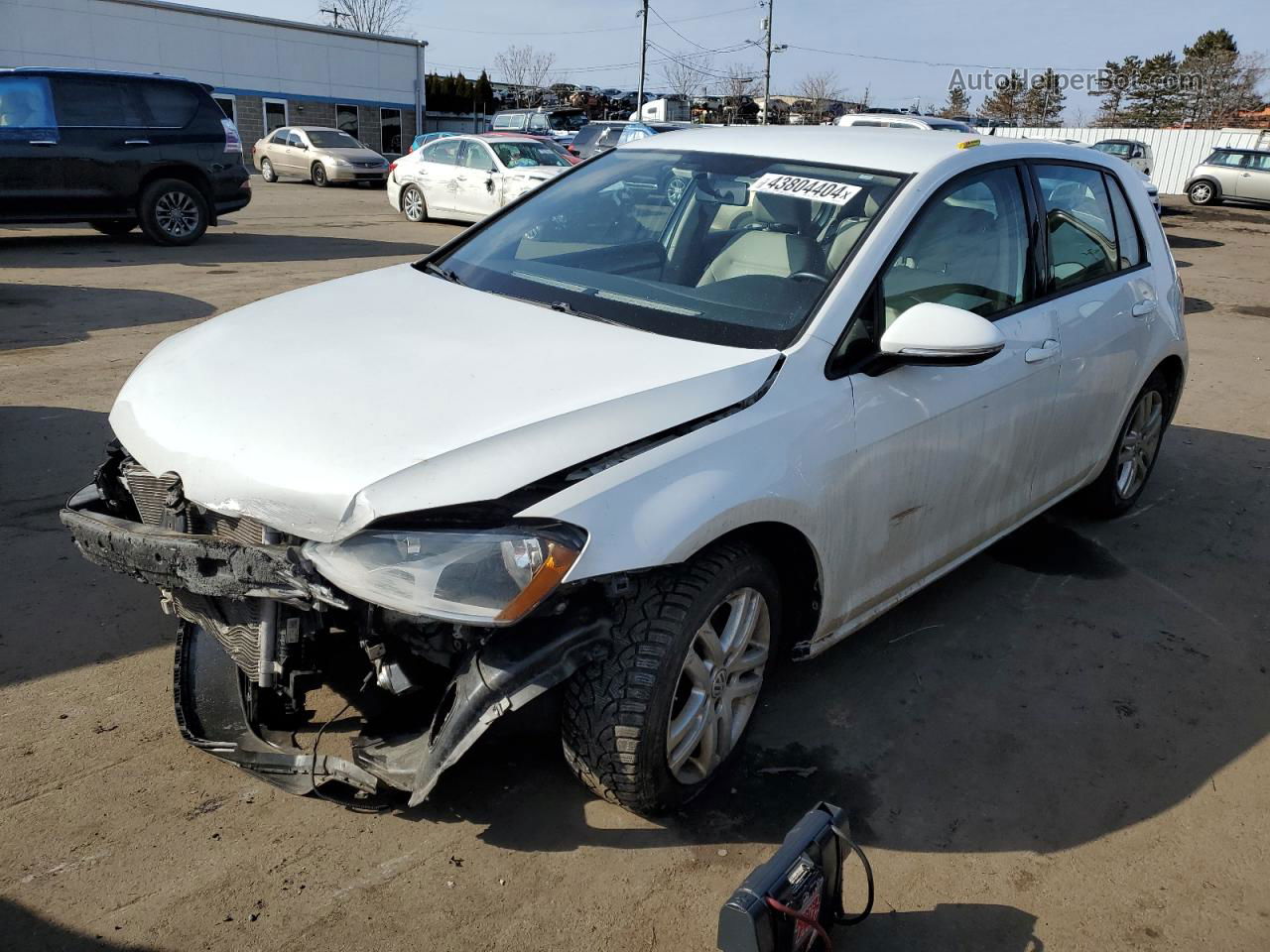 2015 Volkswagen Golf Tdi White vin: 3VWRA7AU2FM072237