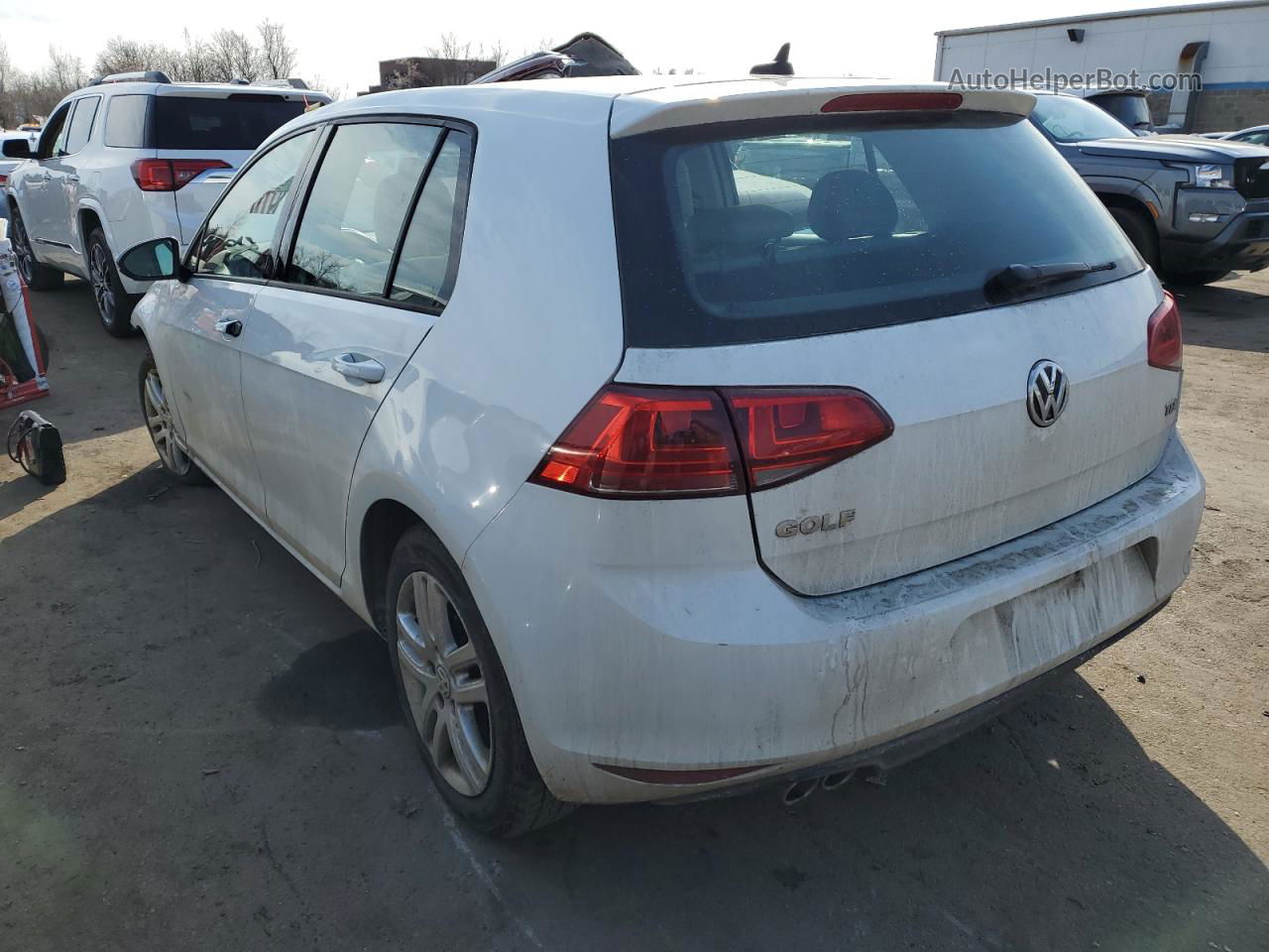 2015 Volkswagen Golf Tdi White vin: 3VWRA7AU2FM072237