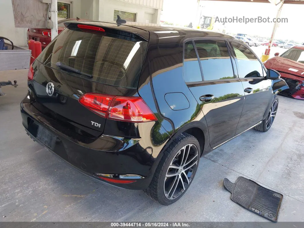 2015 Volkswagen Golf Tdi S 4-door Black vin: 3VWRA7AU3FM012225