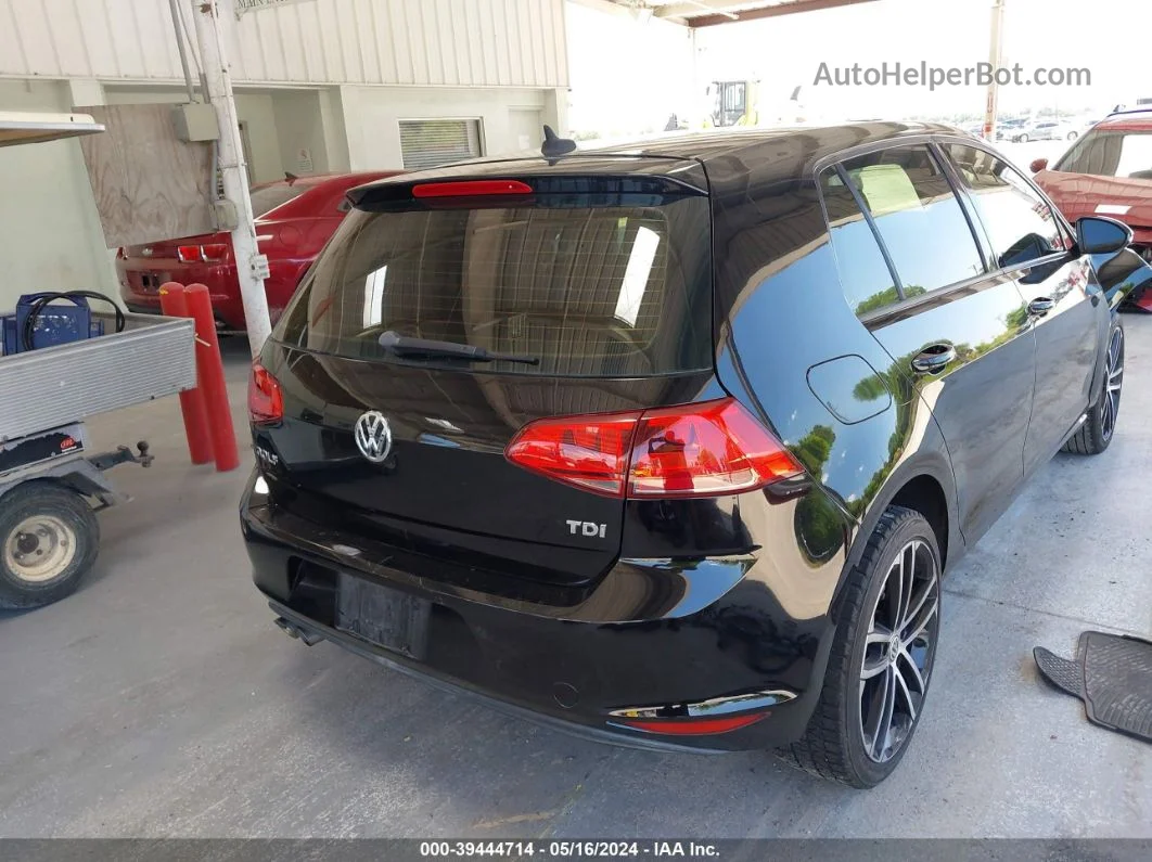 2015 Volkswagen Golf Tdi S 4-door Black vin: 3VWRA7AU3FM012225