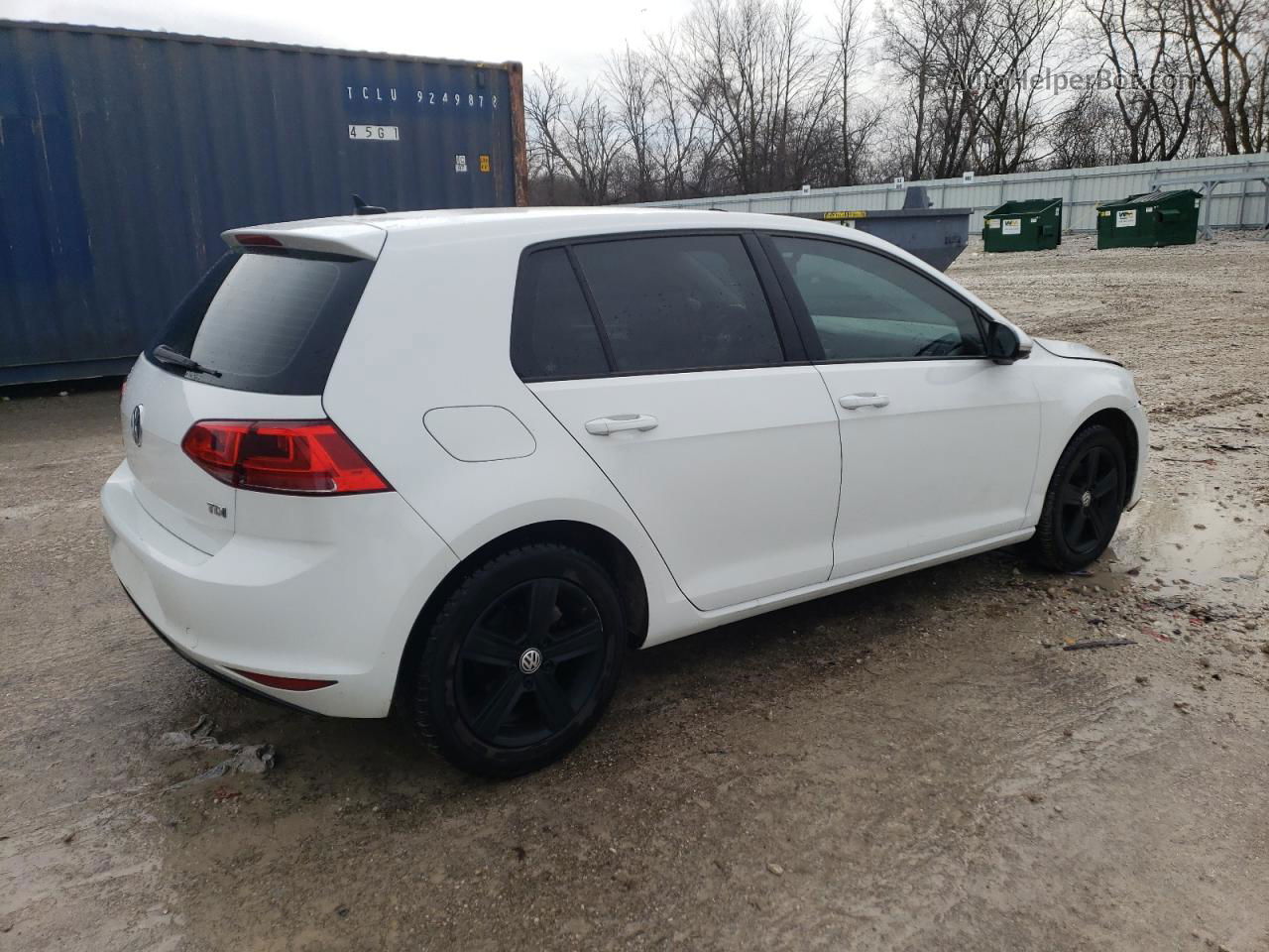 2015 Volkswagen Golf Tdi White vin: 3VWRA7AU3FM036458