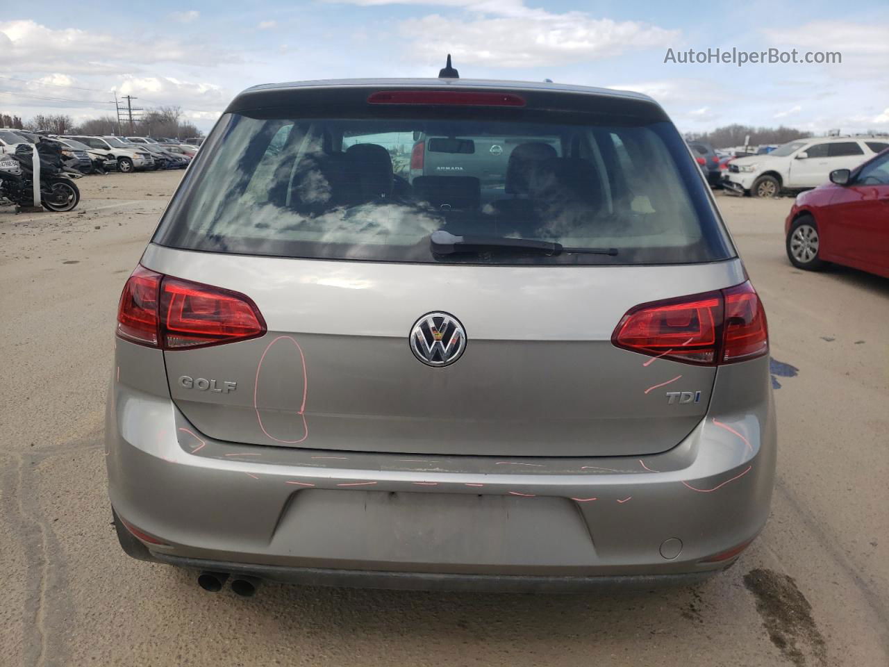 2015 Volkswagen Golf Tdi Silver vin: 3VWRA7AU3FM073784