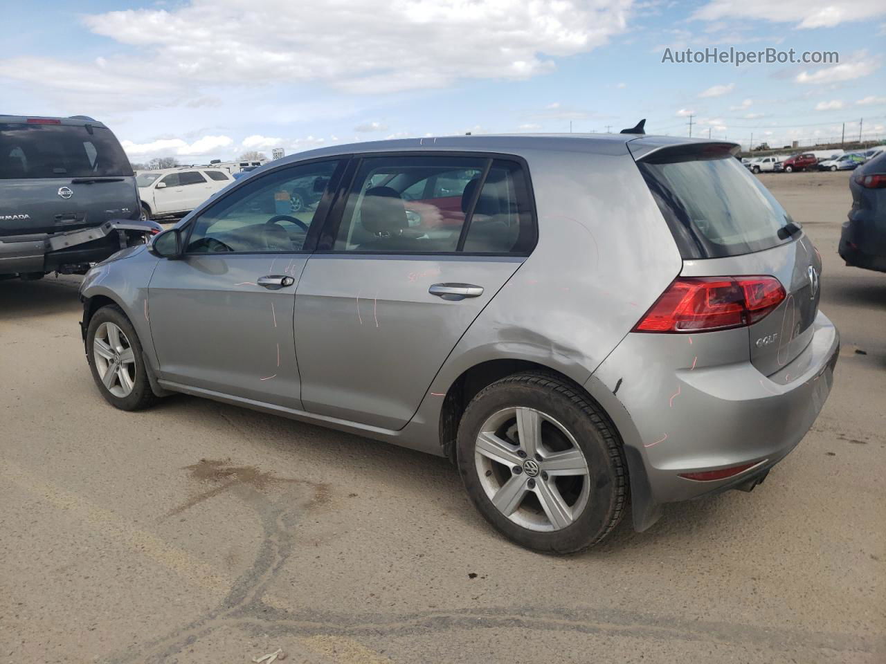 2015 Volkswagen Golf Tdi Silver vin: 3VWRA7AU3FM073784