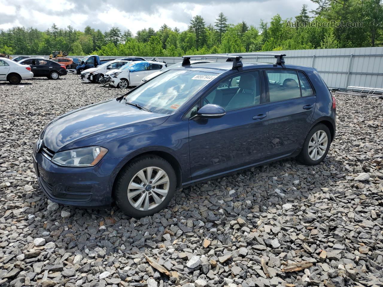 2015 Volkswagen Golf Tdi Blue vin: 3VWRA7AU4FM047419