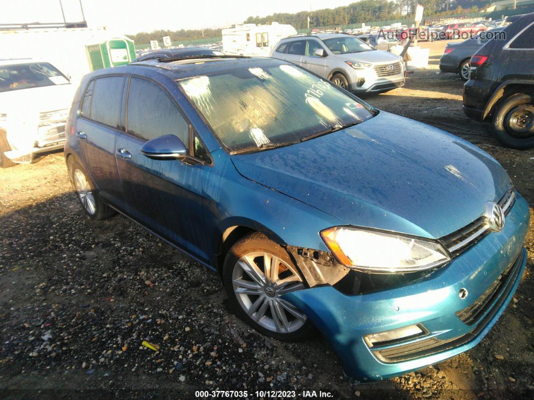 2015 Volkswagen Golf Tdi Se Blue vin: 3VWRA7AU6FM071348