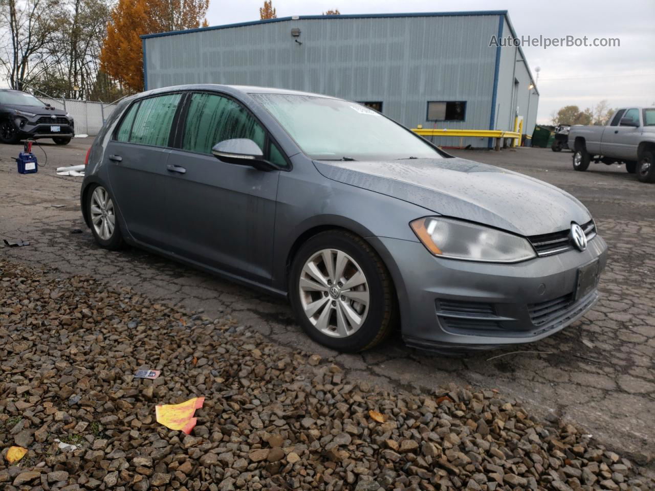 2015 Volkswagen Golf Tdi Gray vin: 3VWRA7AU8FM013113