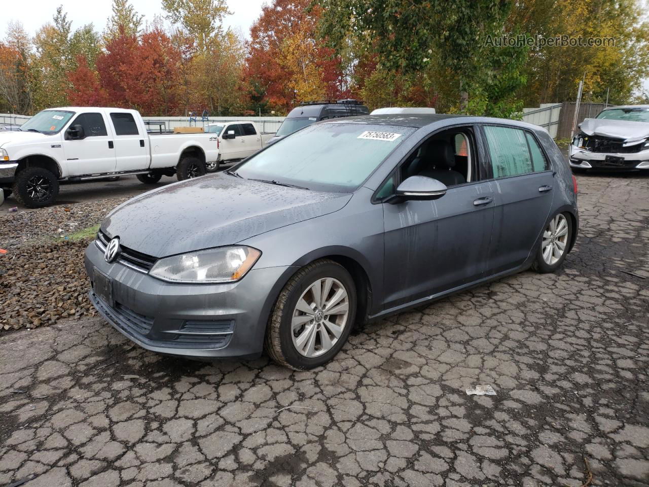 2015 Volkswagen Golf Tdi Gray vin: 3VWRA7AU8FM013113