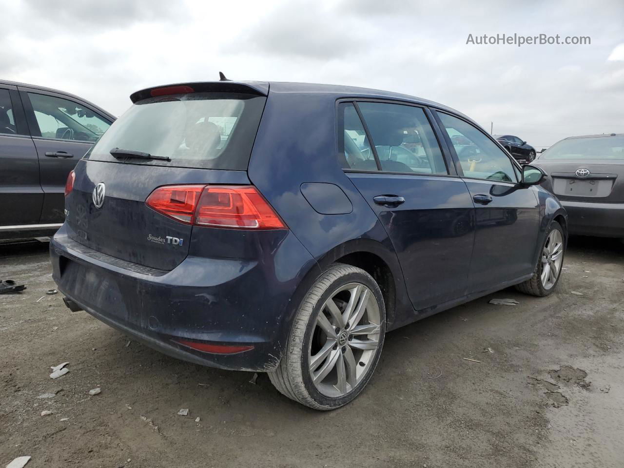 2015 Volkswagen Golf Tdi Blue vin: 3VWRA7AU9FM074647