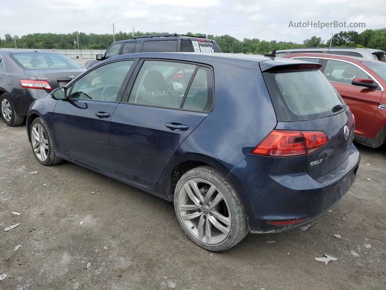 2015 Volkswagen Golf Tdi Blue vin: 3VWRA7AU9FM074647