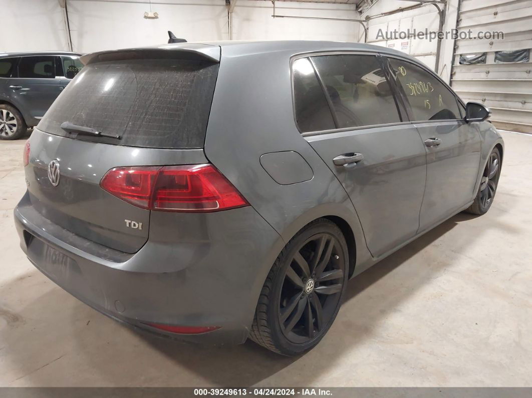 2015 Volkswagen Golf Tdi Sel 4-door Gray vin: 3VWRA7AU9FM096941