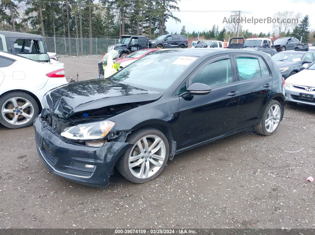 2015 Volkswagen Golf Tdi Sel 4-door Black vin: 3VWRA7AUXFM085141