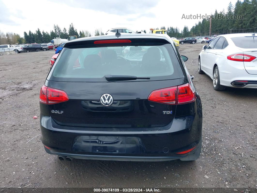 2015 Volkswagen Golf Tdi Sel 4-door Черный vin: 3VWRA7AUXFM085141