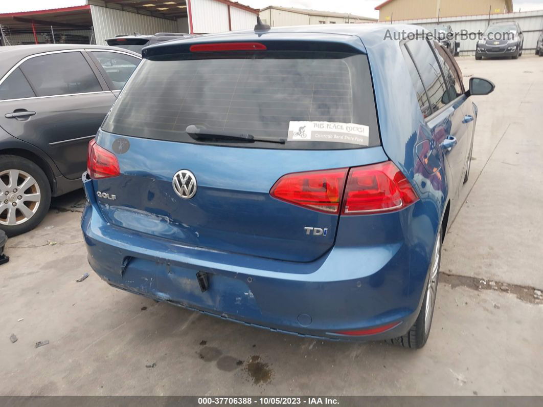 2015 Volkswagen Golf Tdi Se Синий vin: 3VWRA7AUXFM085379