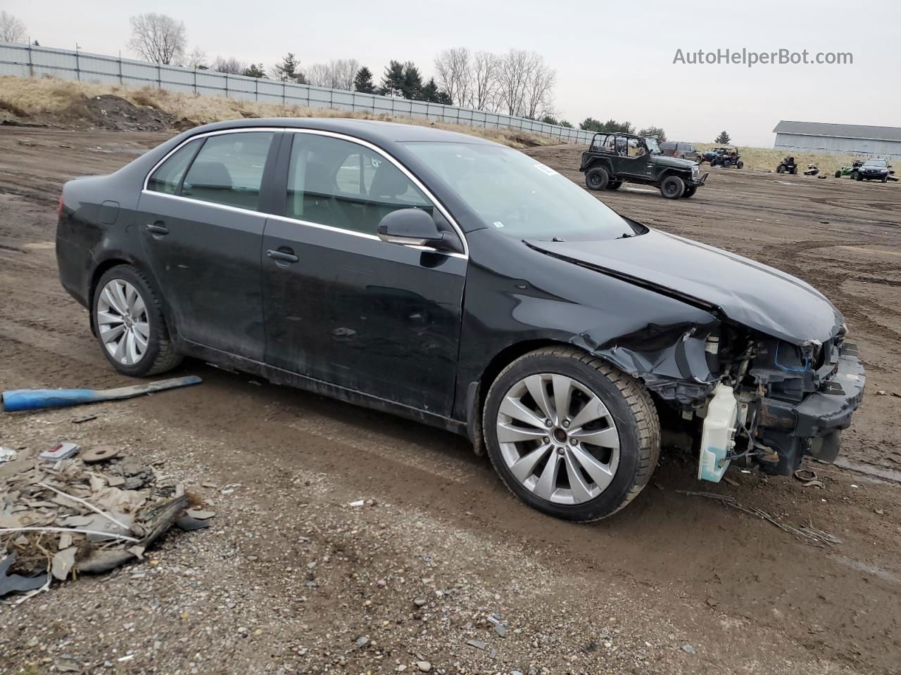 2009 Volkswagen Jetta Tdi Black vin: 3VWRL71KX9M128373